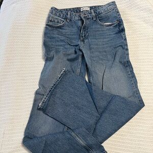 Zara Women's Straight Leg Blue Jeans